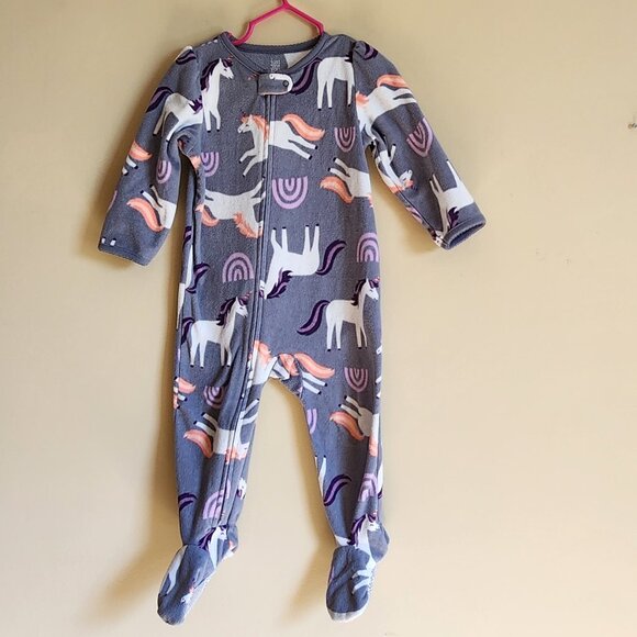 Carters Footed Fleece Unicorn Pajamas Size 18Months - Picture 1 of 6